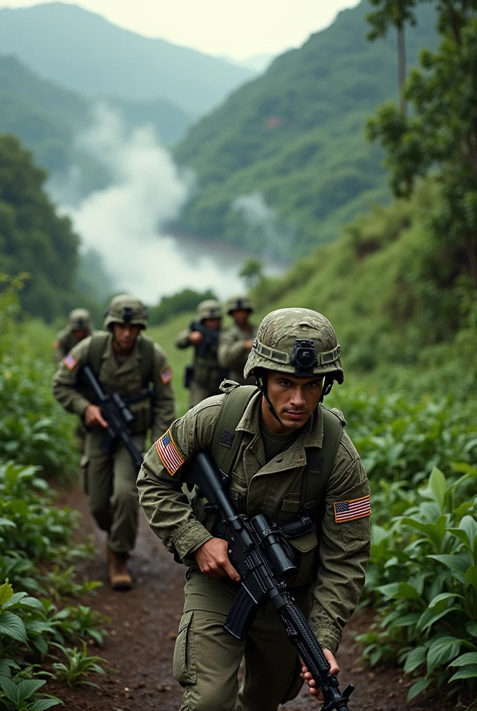 An image where the United States intervenes in a war between Panama and Costa Rica