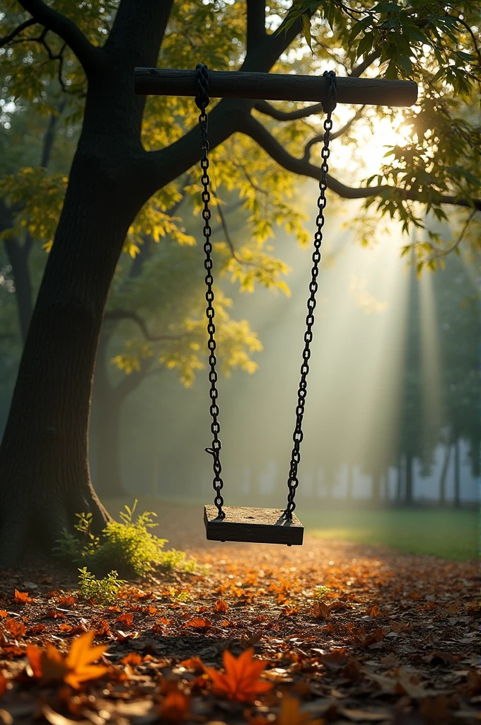 **Morning Discovery**: The next day, Veerendra was missing, and the only thing left was the swinging swing.