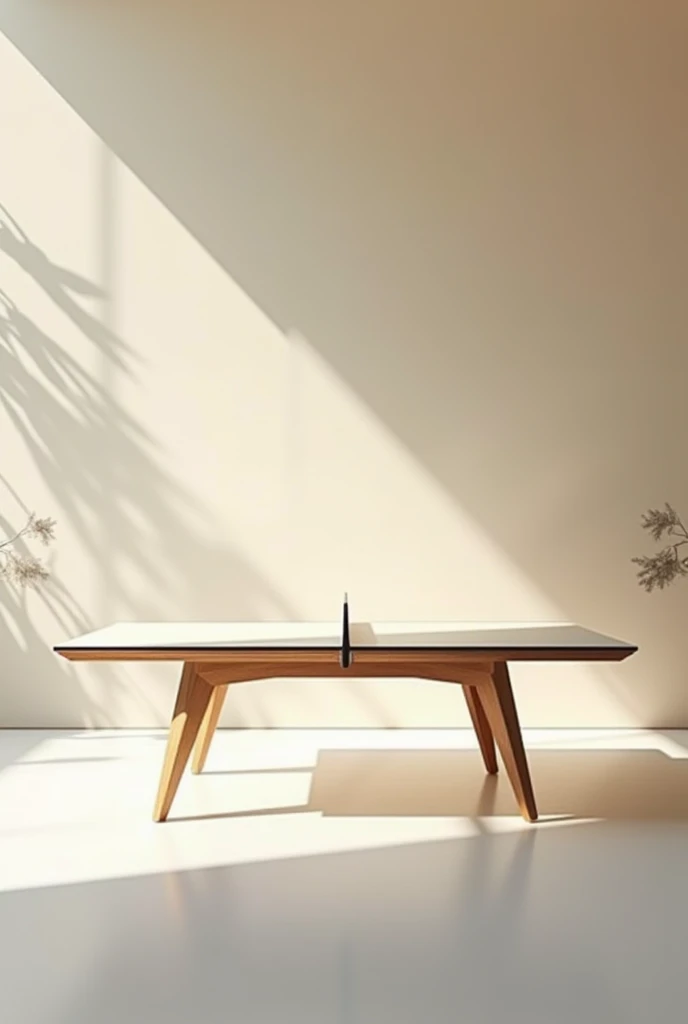 Empty ping pong table, beautiful and simple design.