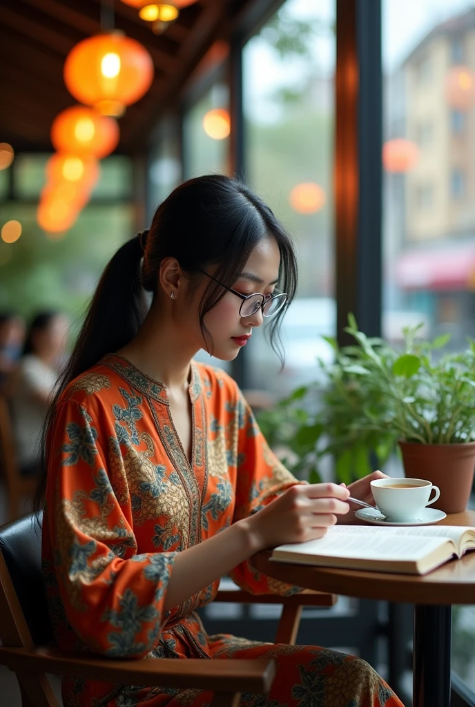 Chinese woman wearing prescription glasses