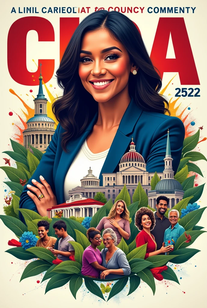 A political pack for a candidate for councilwoman with the number 25222 and her name Cida Abreu