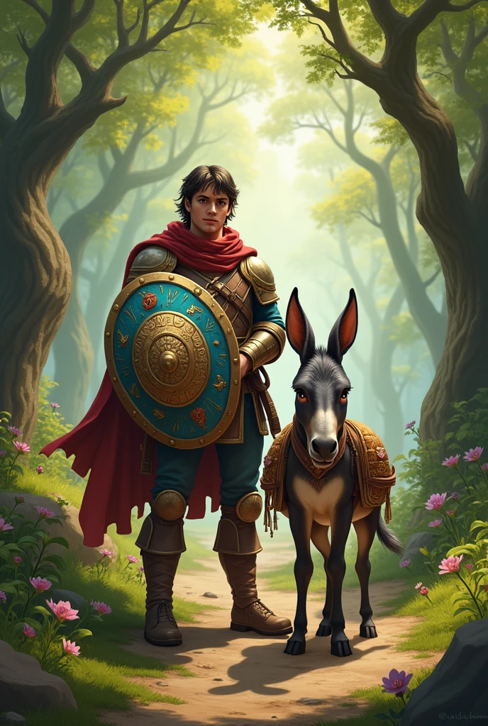 create a shield and equip yourself with a donkey
