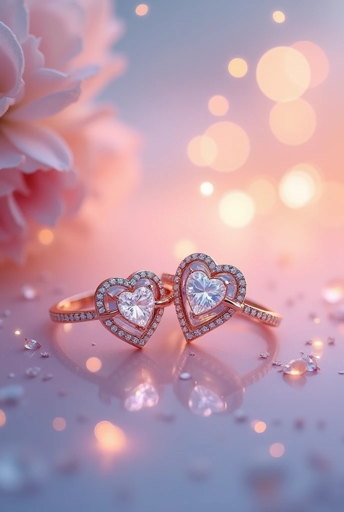Make a picture of two engagement rings with the taylor swift theme 
 **Heart and Arrow** : Inspired by music "Lover", a heart can be the central element of the alliance, with a small arrow through it. This design symbolizes true love and romance..

