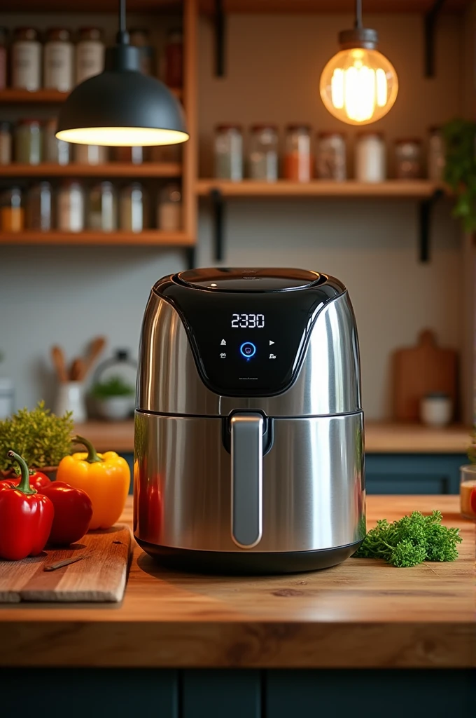 Create an image of an air fryer for a recipe ebook
