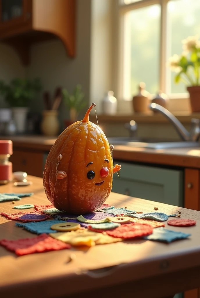 Create a raisin that is sewing. A real raisin 

