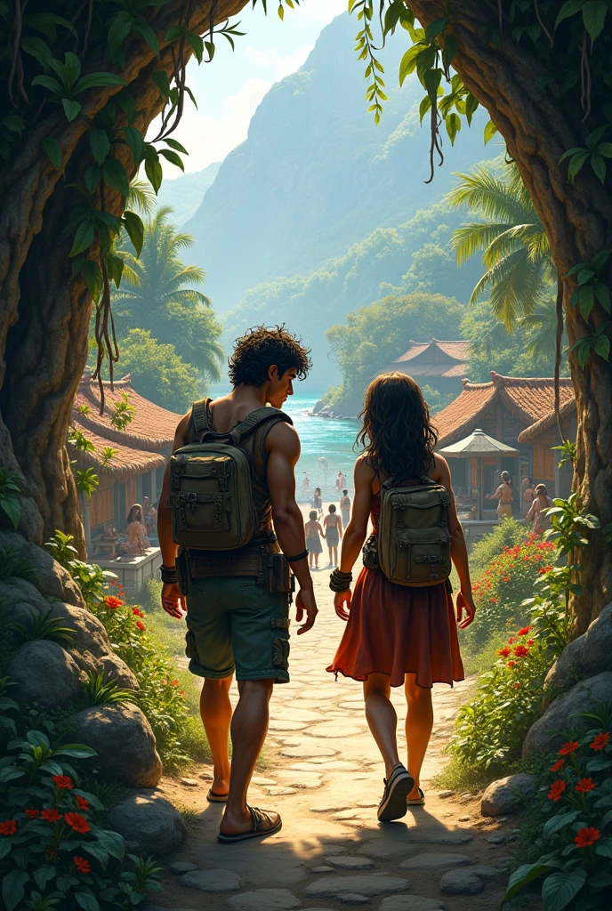 Lara and Max after escaping from the temple meet some inhabitants