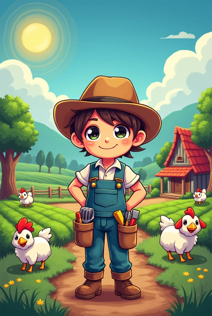 Notebook cover design (notebook) RPG game concept/pixel/แนวเกม stardew valley