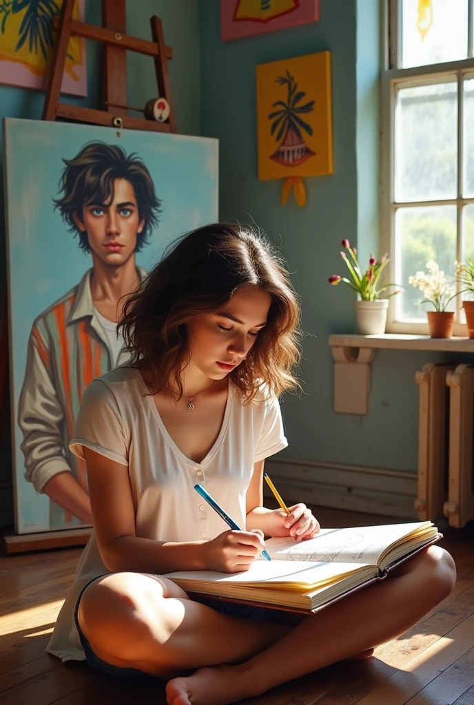 Make a person who loves and draws another but it is not reciprocal.