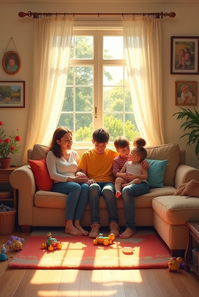 A scene from inside a house