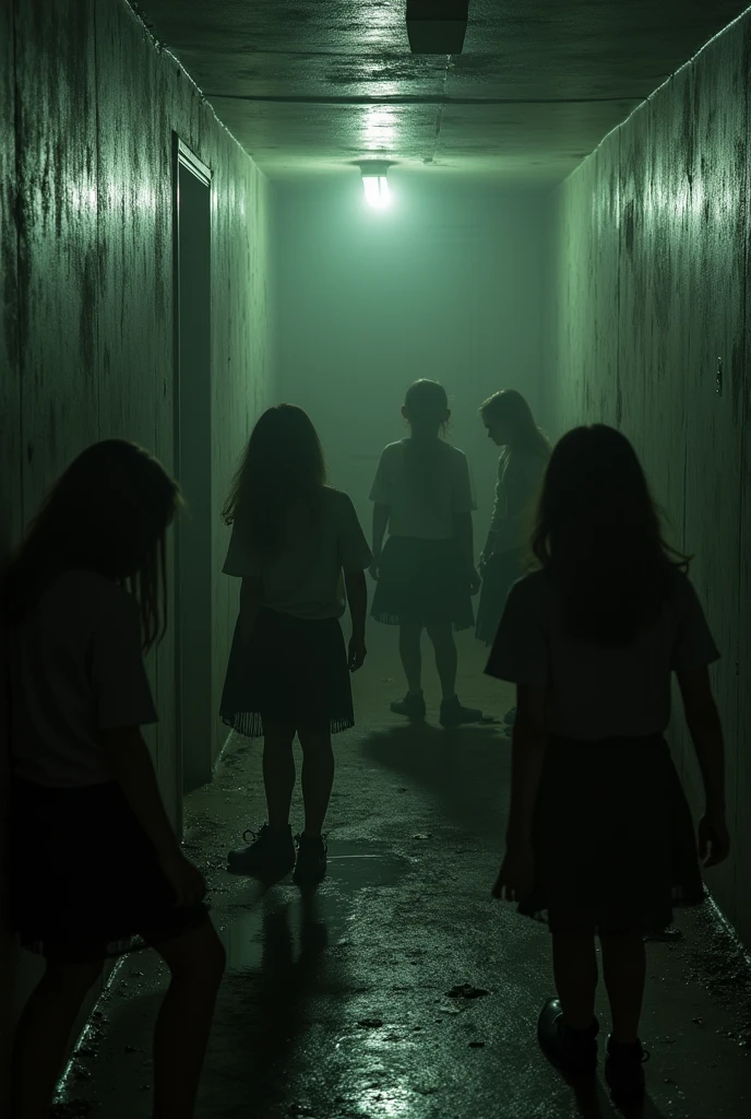 Realistic zombie students inside the CCH Azcapotzalco school