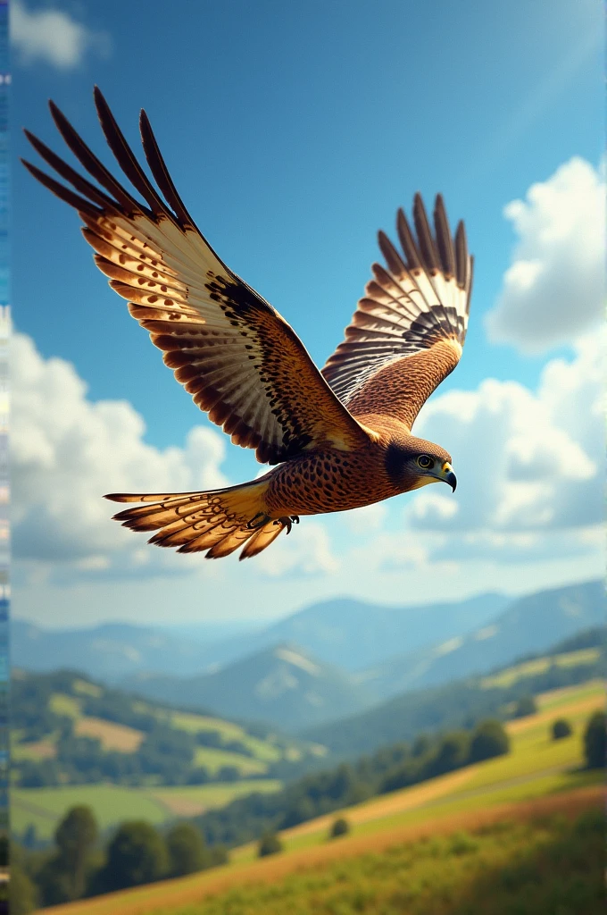 Highest quality A falcon flying at incredible speed