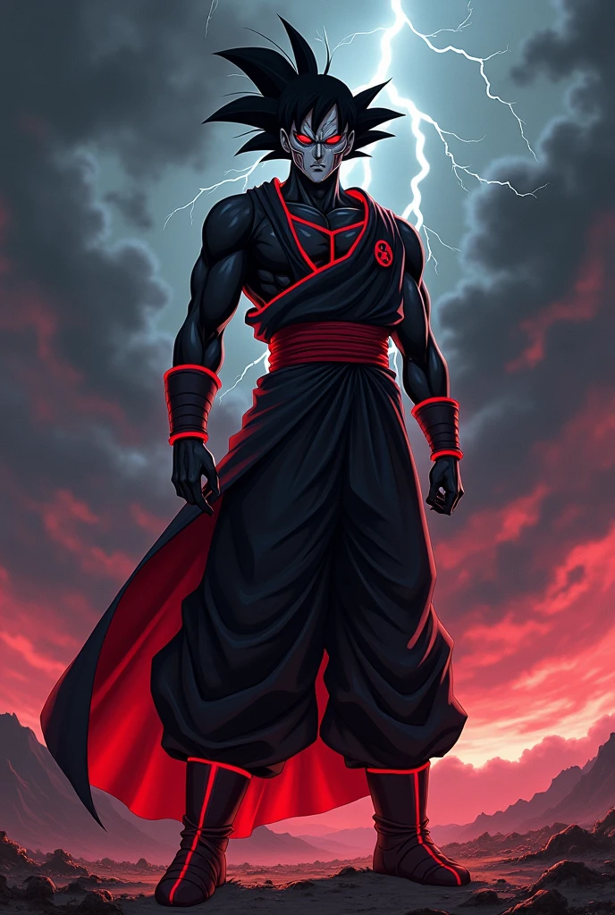 Goku black with an ambu mask and that looks a bit like Ichigo white with red but more red
