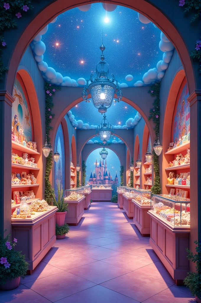 Conceptual showcase where the store is themed around Disney and magic