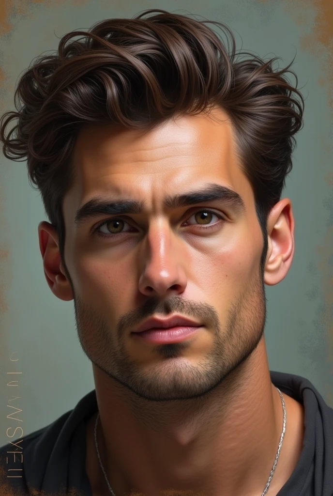 a man's face from a 3-way perspective/4 that is for drawing