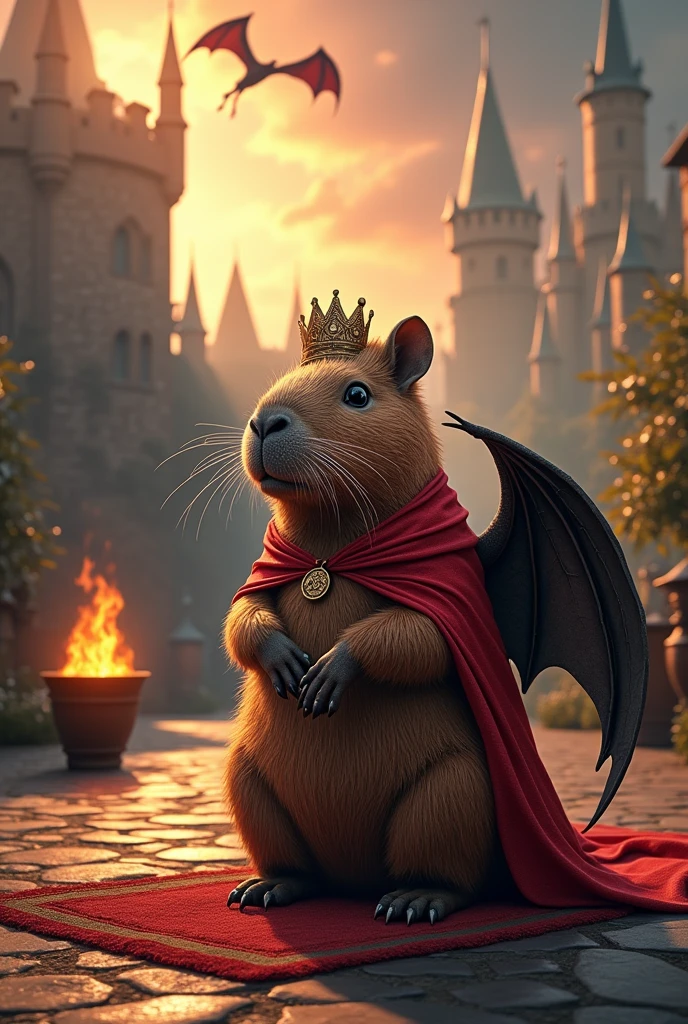 capybara of house targaryen from game of thrones