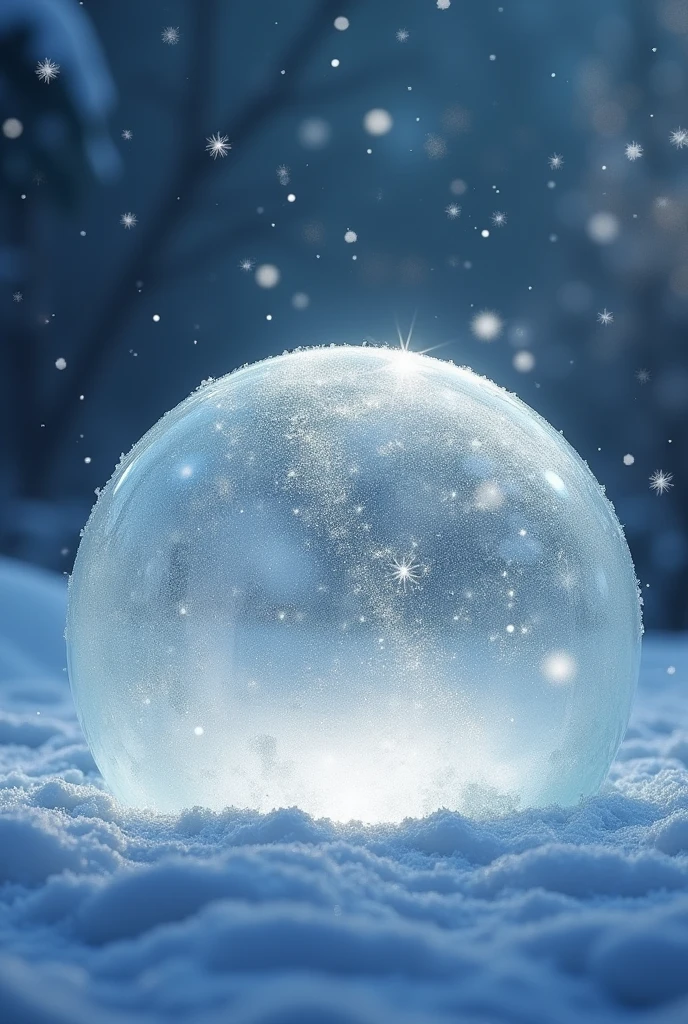 A dome made of a thin layer of ice, this dome should look like a bubble, Although, composed of a light layer of ice.