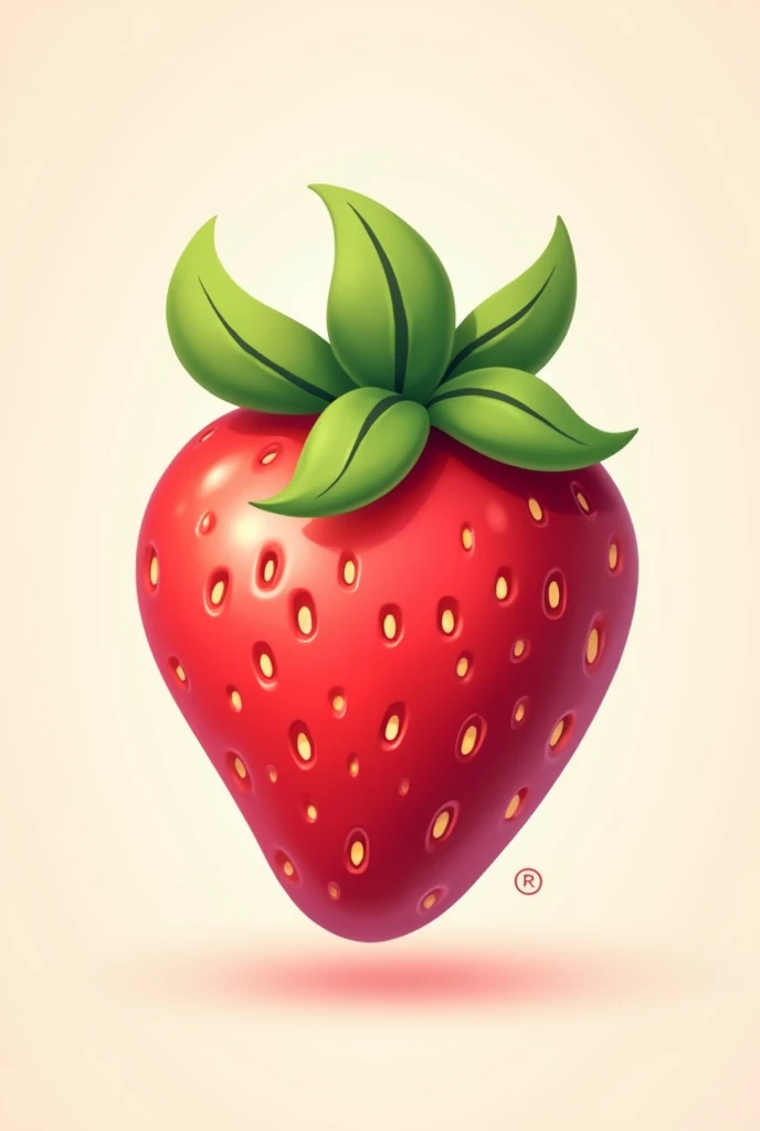 A very characteristic strawberry logo