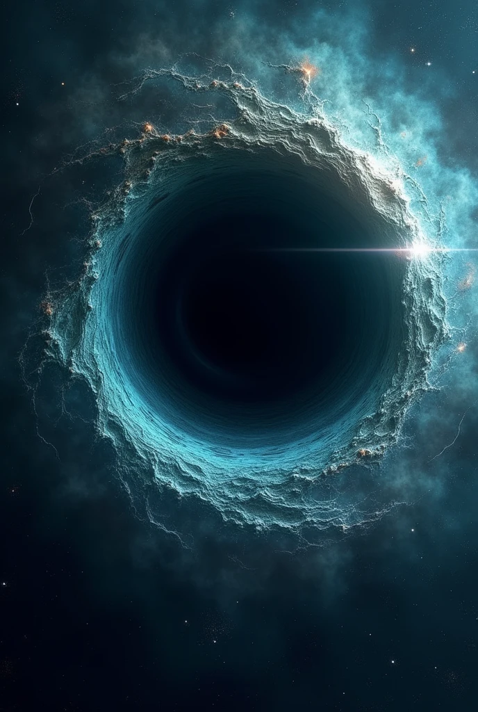 un trou noir qui aspire la terre