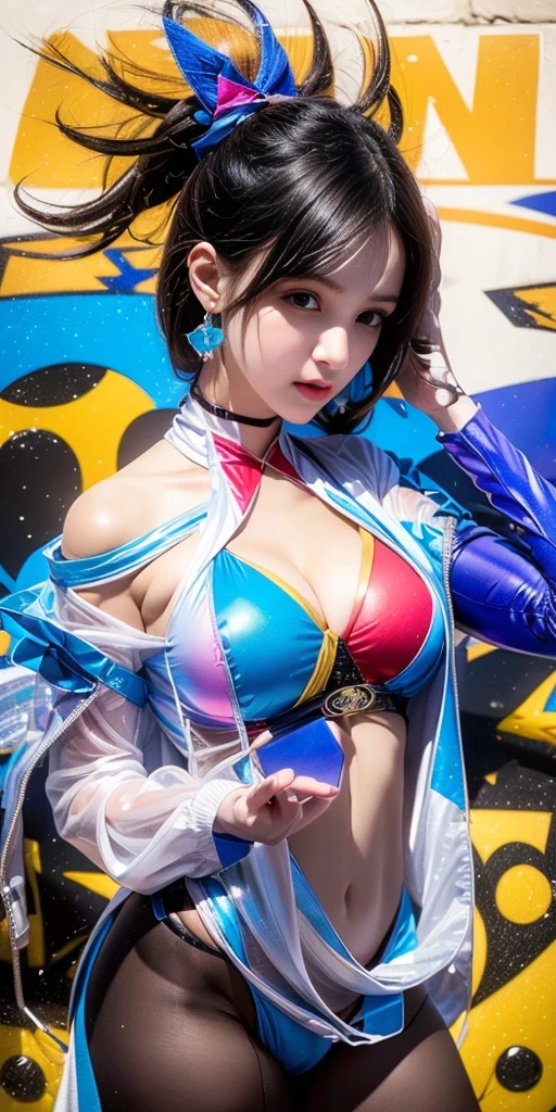 1，(((bishoujo，Off-shoulder，Shoulder straps slipping off，cleavage cutout，Shocked，Asymmetry，irregular，open cloths，Shy，(Beauty contact lens 1.5)，Exposed breasts，Pure and sexly，(Super skinny:1.5)，(See-through clothing:1.5)，sexly的表情，Conical chest，Broken clothes，torn)))，glamor，dynamic pose，Shuriken，curvy ，High target_solve, clearly_image, Detailed background，best quality, number, Very detailed, Finely, high resolution, 8k画质， Perfect dynamic composition, long hair, Charming pose，(sexly:1.0)，Shy，masterpiece, best quality, high resolution, 8k, HDR, raytracing, detailed shadows, beautiful girl, (hyperdetailed:1.15)，maebari/pasties，1