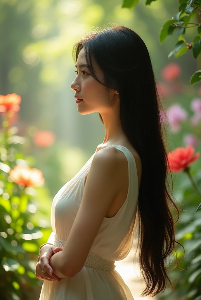 Asian woman without clothes