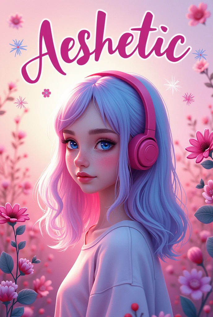 Create a TikTok account for me, a background image, where Aesthetic sign is written