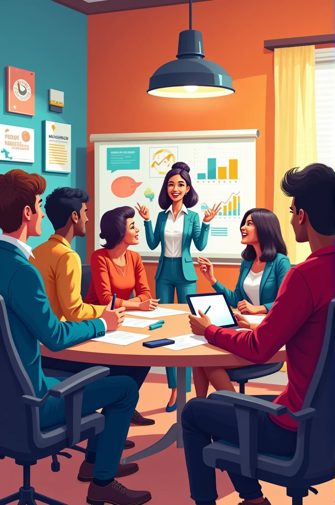 Image to promote an event organization workshop in animated style