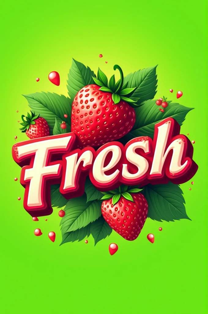 Strawberry brand logo written "Fresh"