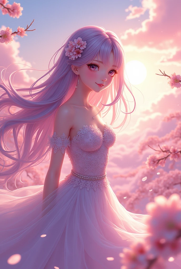 Anime girl with gorgeous hair and colorful dress, Rosedraw Pastel Vibrator, RossDraws Cartoon Energetic, animation style 4k, beautiful animated portraits, Brilliant art!!!, ! dream art work, beautiful anime girl, anime styled digital art, anime art wallpaper 4k, anime art wallpaper 4k, Digital Animation Art, very detailed artgerm
