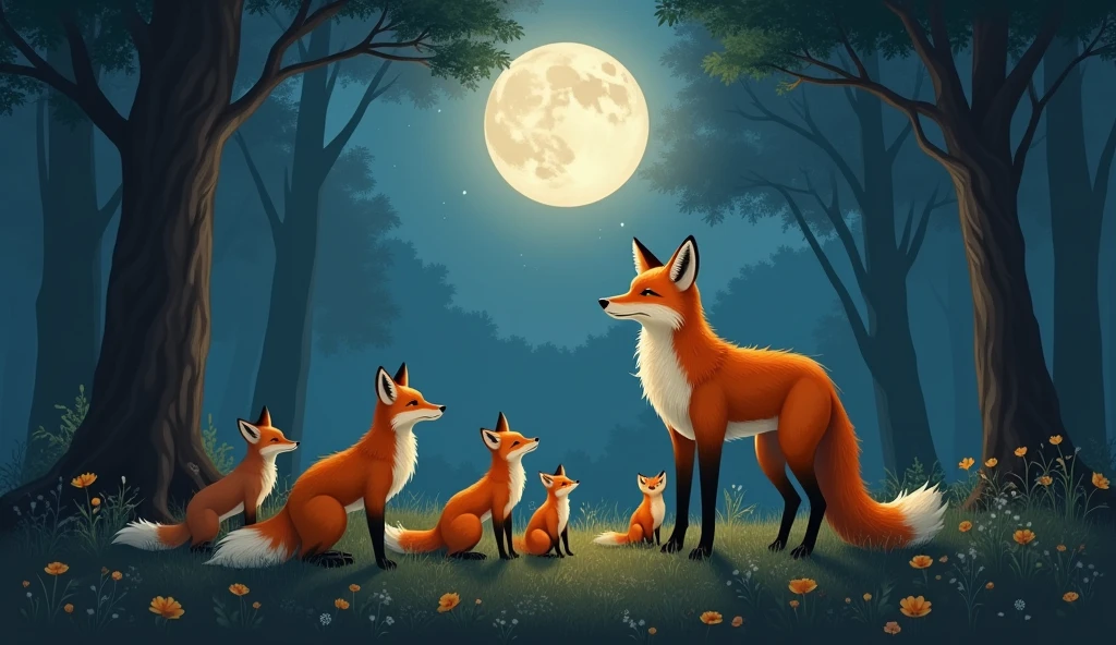 LARGER FOX BEING SEEN BY THE PACK