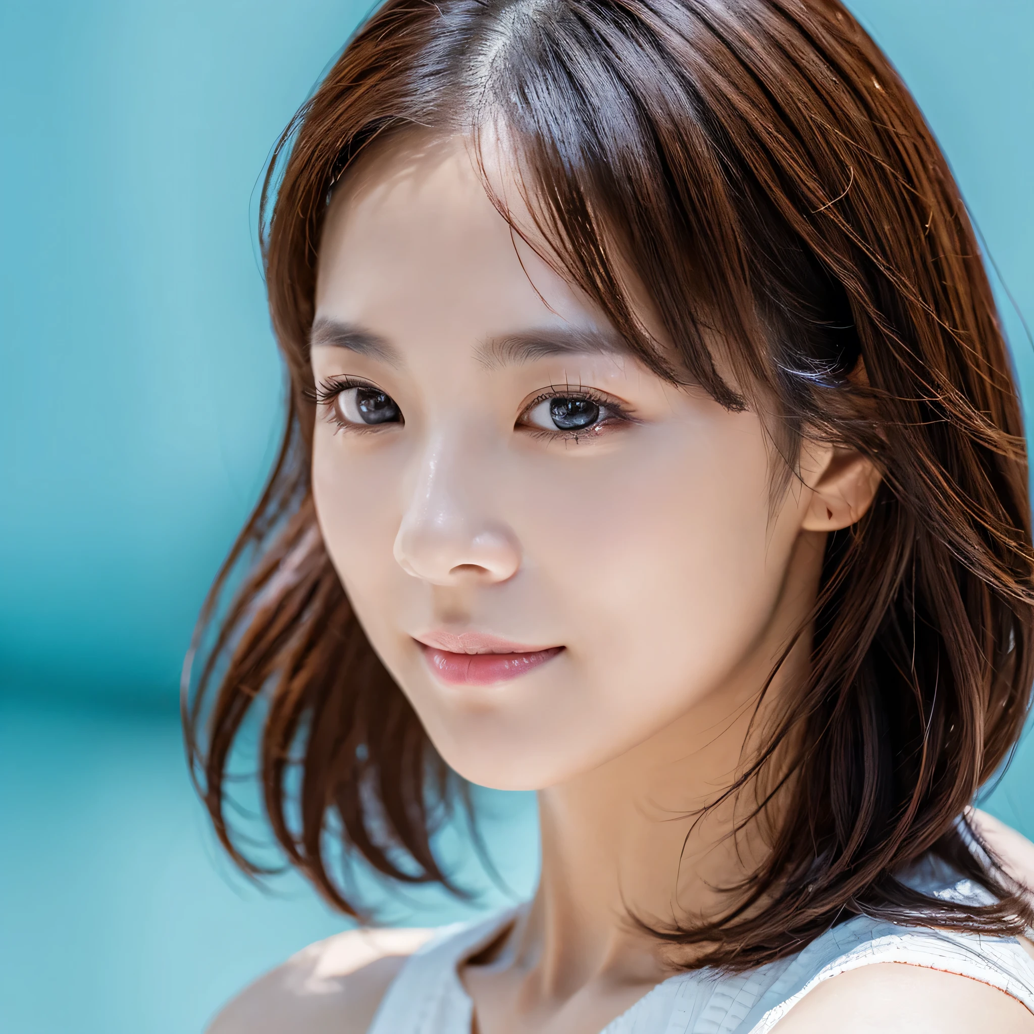 A beautiful woman、One Woman、cool、Close-up of face、30 generation beauty、Realistic Skin、8k images、Commercial Shooting