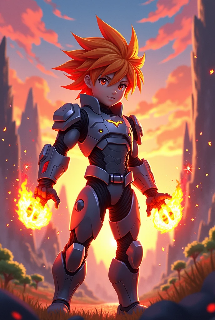 An anime guy with roblox firepower