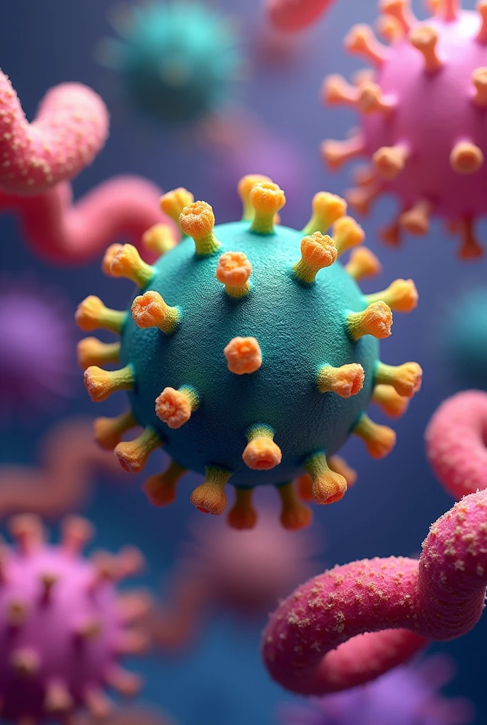 Table 4:
Description: make a virus (que no sea azul ni pink) This is surrounded by antibodies, and a phagocytic cell is approaching to devour it. Make the Phagocytic Cell (with a robust and efficient style): let it be blue. Make the T Cell: pink. (cheered up) Do the same as above but make the yellow blue