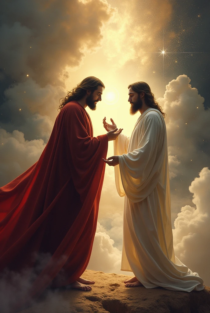 Satan trying to coerce Jesus