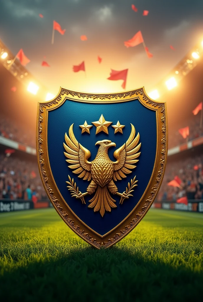 Elegant bi-champion football club shield