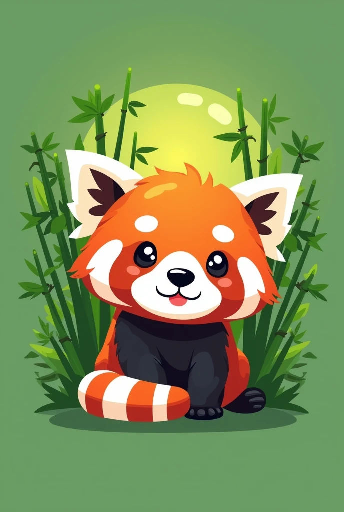 create a logo with a red panda