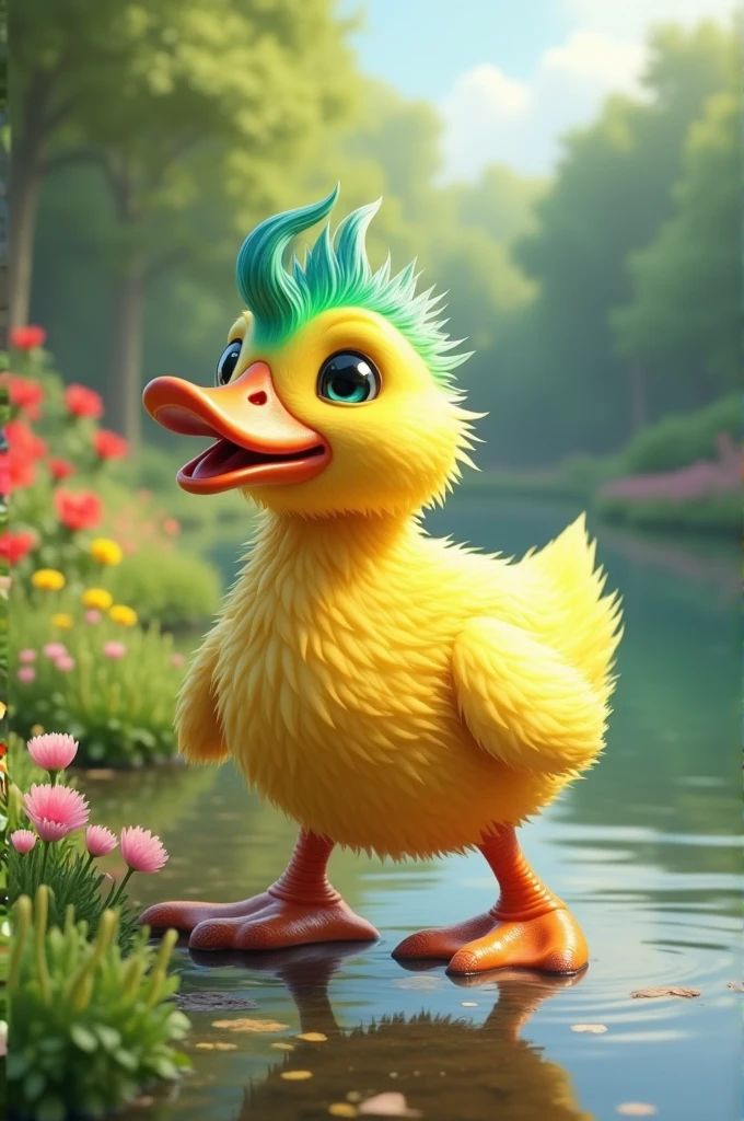 Create a duck with dog legs