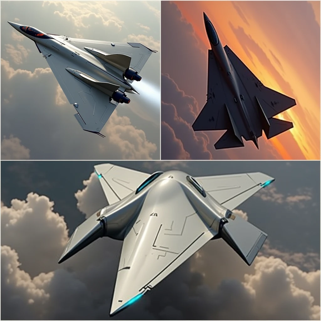 Create an image of a futuristic fighter jet designed to reach Mach 10 in the atmosphere. The aircraft must have a thin and elongated fuselage, with an extremely sharp nose. The wings should be small and delta-shaped with very sharp angles., almost integrated into the fuselage to minimize air resistance. The aircraft is built with advanced materials such as carbon composites and titanium alloys., with a coating that manages extreme heat. Features aerodynamically integrated advanced Scramjet engines. The design should be very clean and aerodynamic, with a futuristic and aggressive look."
