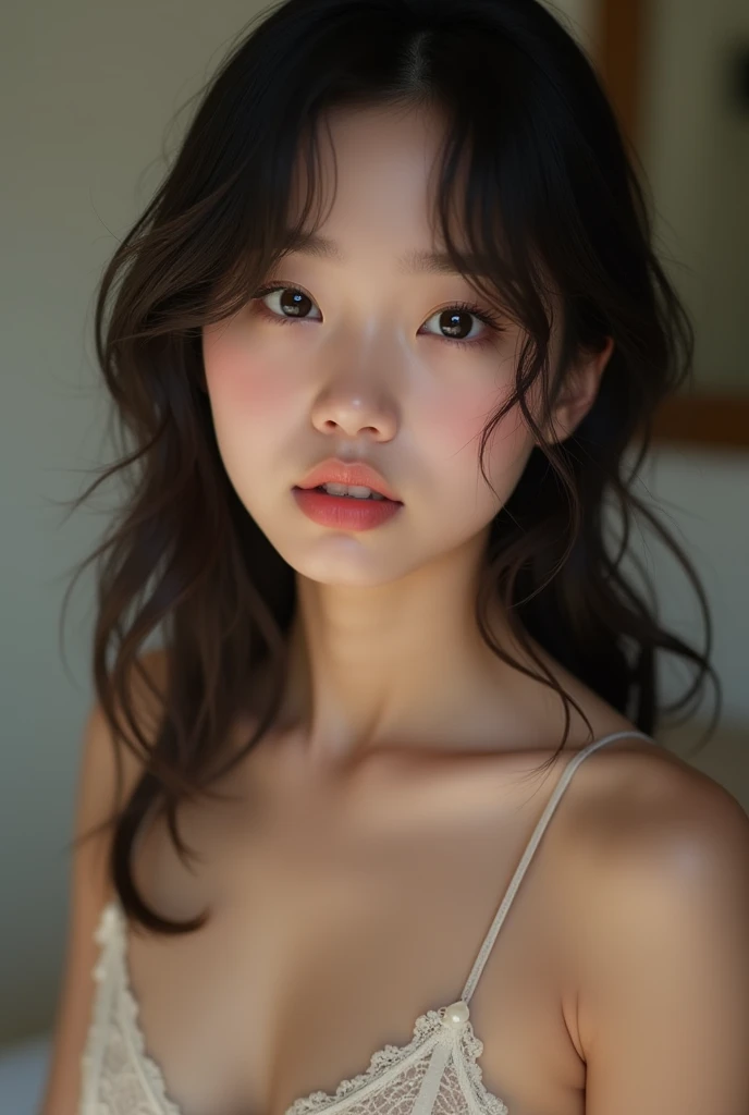 Realな写真、18 years old、Of Japanese、NUDE、naked、((Small nipples))、Detailed chest、Detailed face and body、Natural lighting、High resolution、Photorealistic、(Highest quality、8k、High resolution、masterpiece:1.2)、Super detailed、(Real、Photorealistic、Photorealistic:1.37)、Realな肌の質感、Detailed eyes and lips、Beautifully detailed face、Long eyelashes、Smooth Skin、Natural body shape