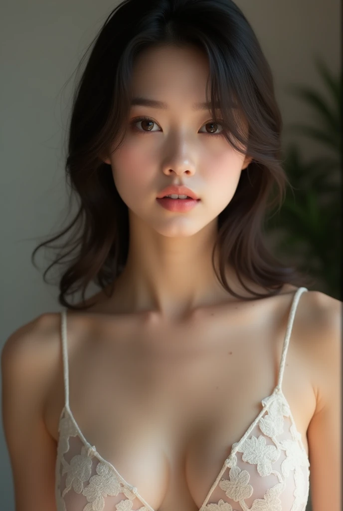 Realな写真、18 years old、Of Japanese、NUDE、naked、((Small nipples))、Detailed chest、Detailed face and body、Natural lighting、High resolution、Photorealistic、(Highest quality、8k、High resolution、masterpiece:1.2)、Super detailed、(Real、Photorealistic、Photorealistic:1.37)、Realな肌の質感、Detailed eyes and lips、Beautifully detailed face、Long eyelashes、Smooth Skin、Natural body shape