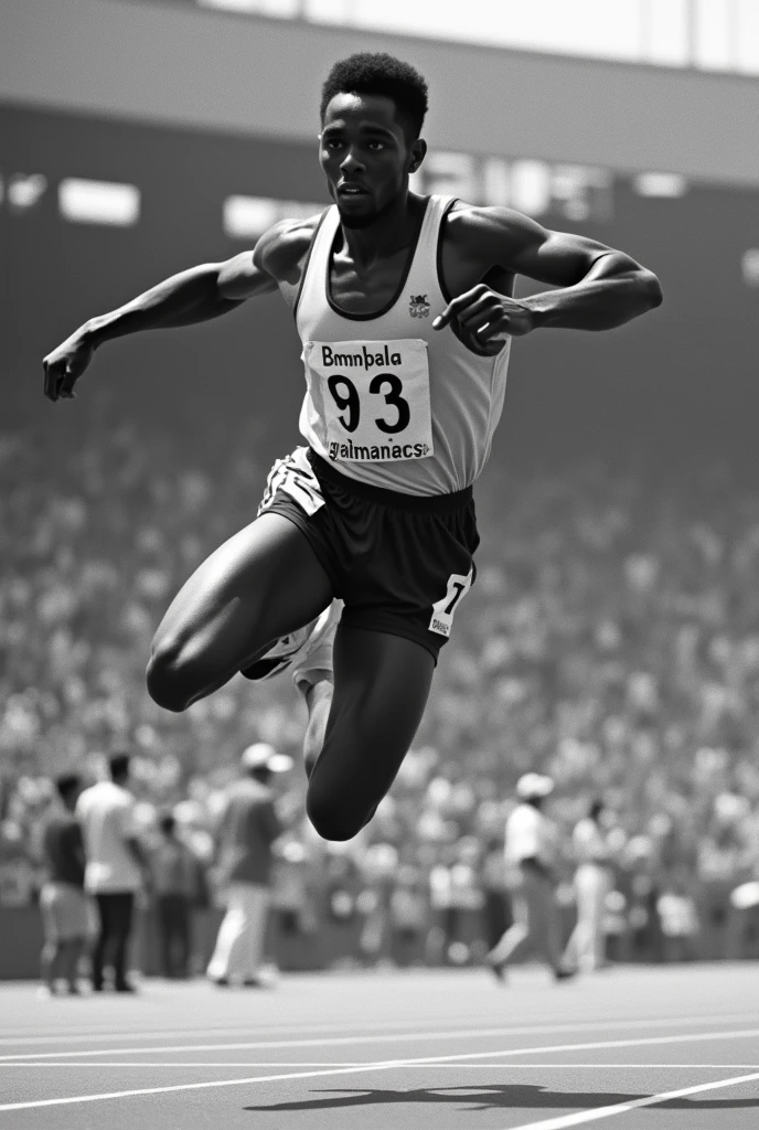 create a black and white 1984 olympics image 