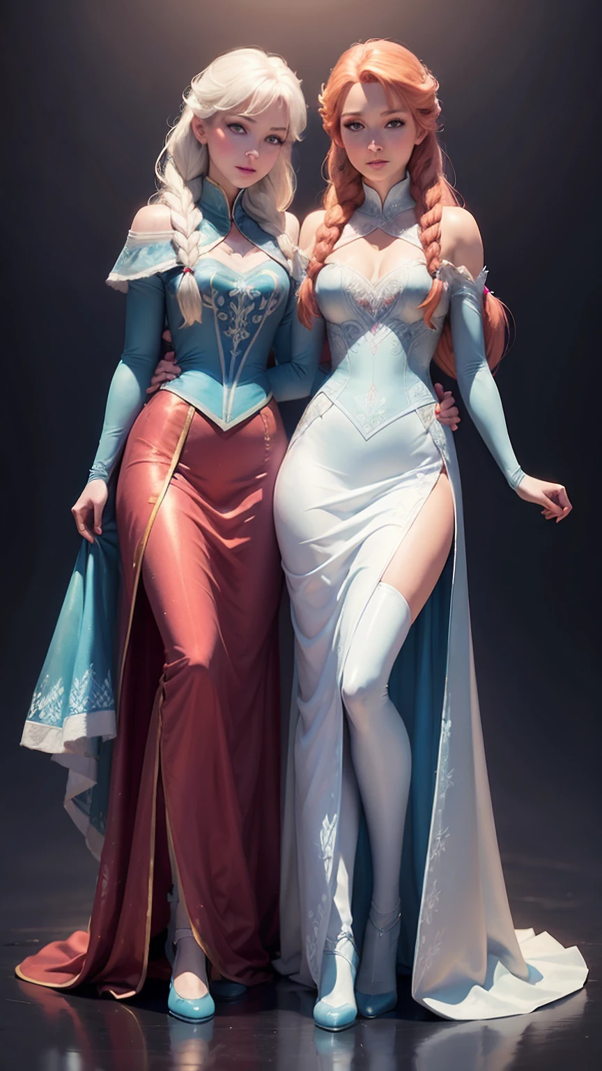 (((full body photo))) Elsa and Anna 8K