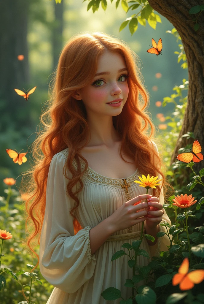1girl, solo, full body, (masterpiece:1.21), (best quality:1.2), colorful, (illustration:1.2), (cinematic lighting:1.1), (bare shoulders:1.21), (collarbone:1.21)
In this whimsical and fantastical garden, the scene is illuminated by a rainbow of (colorful fireflies), dancing and fluttering in the air. The garden is decorated by a gentle (drizzle), creating a misty and ethereal atmosphere. In the center of the scene, there is a single girl, an extremely delicate and beautiful girl, with cute features and an innocent expression. Her long hair is flowing with the wind. She is wearing no shoulder straps dress, which is ultra low cut, highlighting her delicate curves.
The lighting is very delicate and beautiful, creating a soft and warm glow that highlights the water, making it sparkle like diamonds. The finest grass is also illuminated, creating a lush and verdant carpet. The garden is surrounded by colorful flower fields, with blooms of every color and shape. (Colorful butterflies), of every shade and size, can be seen fluttering around the scene, adding to the overall sense of wonder and magic. (look ai viewer),A blush can be seen on her nose, and her mouth is slightly open, adding to the overall sense of innocence and youthfulness. Falling petals can be seen floating around her, adding to the overall sense of romance and beauty. A gentle wind is blowing through the scene, making the leaves rustle and the flowers sway, adding to the overall sense of movement and life. This is a scene of pure wonder and magic, filled with color and beauty, where the viewer can lose themselves in the enchanting and captivating world.