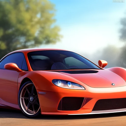 Shiny and Beautiful car, detailed, nice, street backround, light car color, day time, soft light, sharp, nice wheels, 
