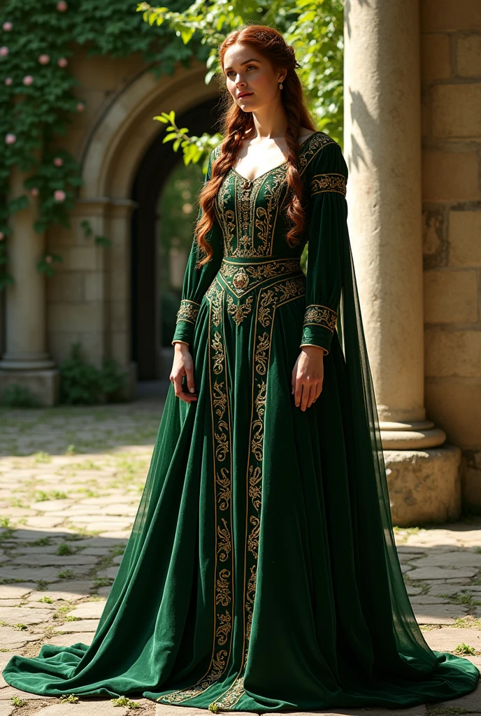 A full-body medieval woman 