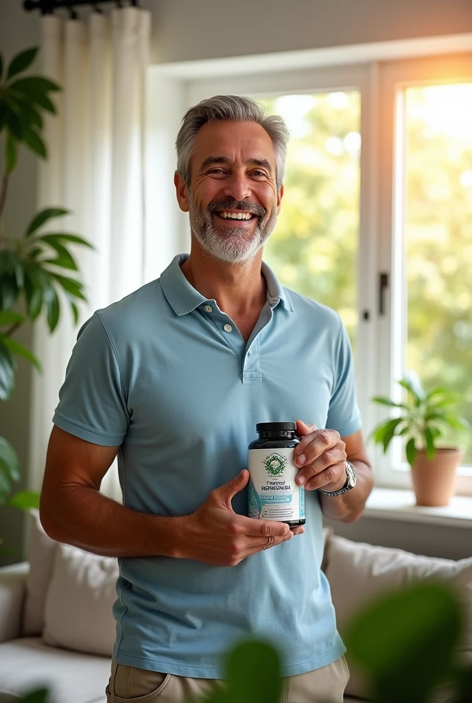 create a sales ad for facebook, about prostate,the text of the image in Brazilian Portuguese