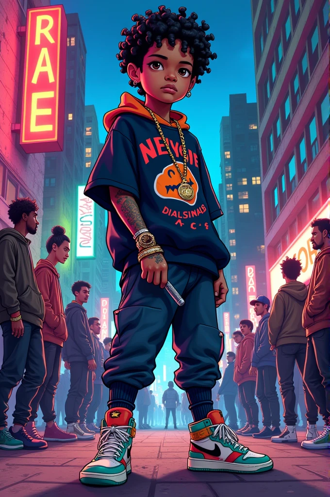 Small, fair-skinned, curly-haired male rapper Deadetrapfam