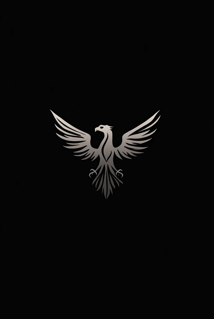generate a logo I want it to be about a mythological animal hippogriff and have a black background and a white logo, make it minimalist, a flat logo, sin relieves, whole color