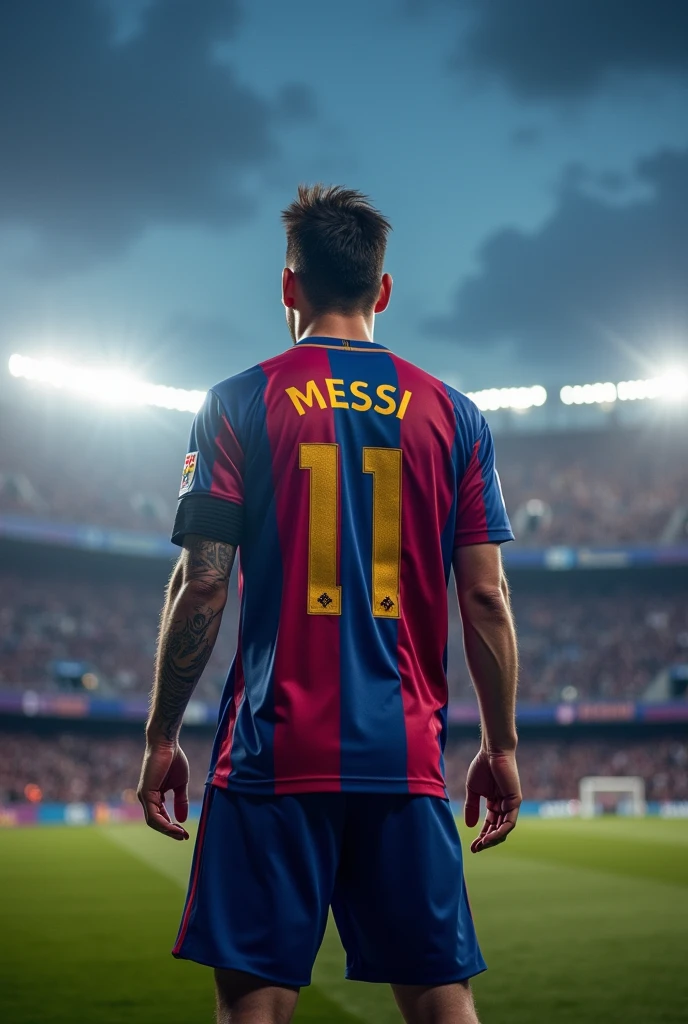 Messi in front of Real Madrid