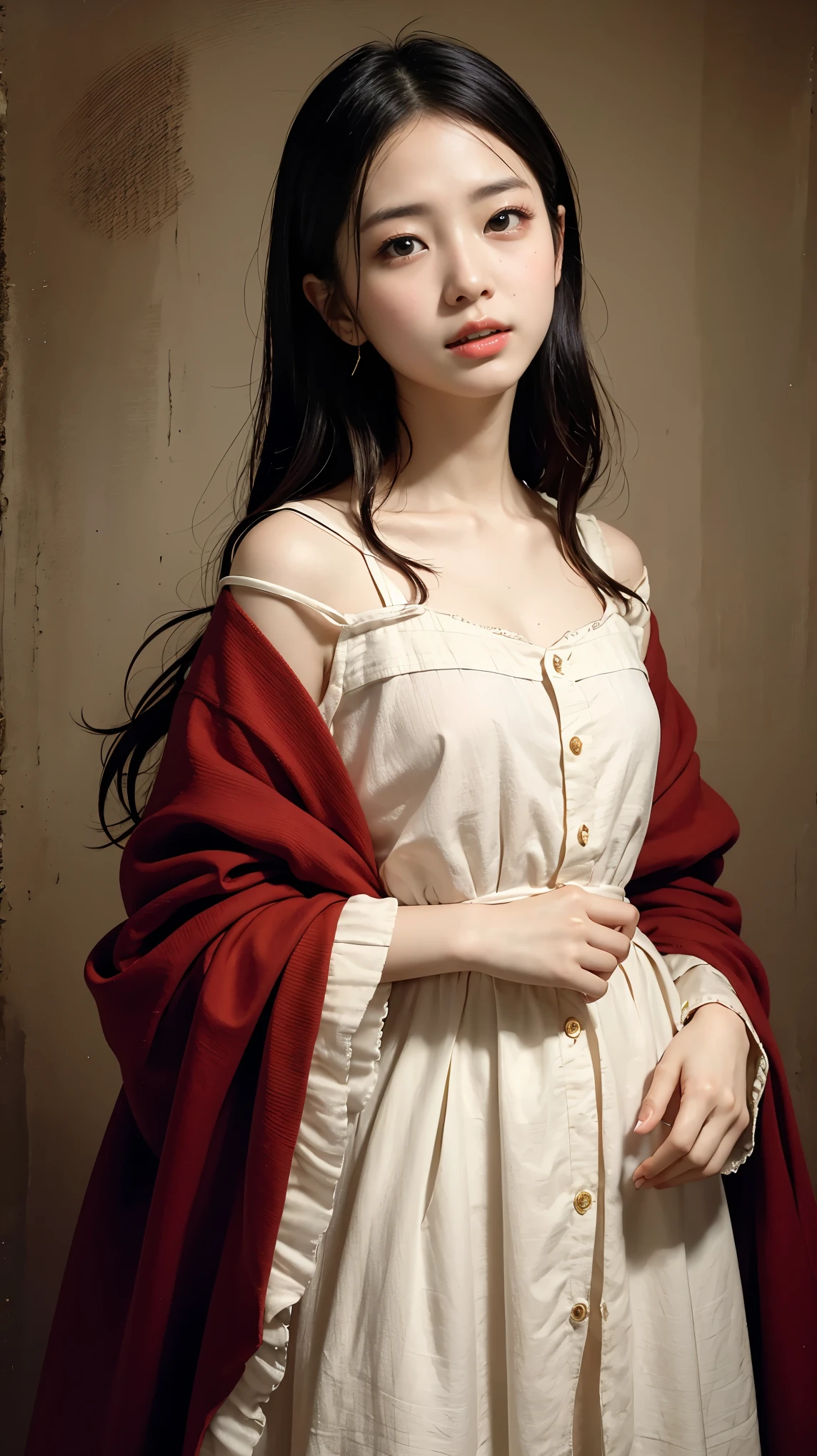 Realistic, Realistic, masterpiece, Highest quality, one person's, alone, On Stage, Stage lighting, Stage Spotlight, Watch the audience, smile, Idol_sing_Costumes, (Pure Eros Face_v1:0.8),韓国Idol,Nogizaka Idol,actress,Idol彫刻