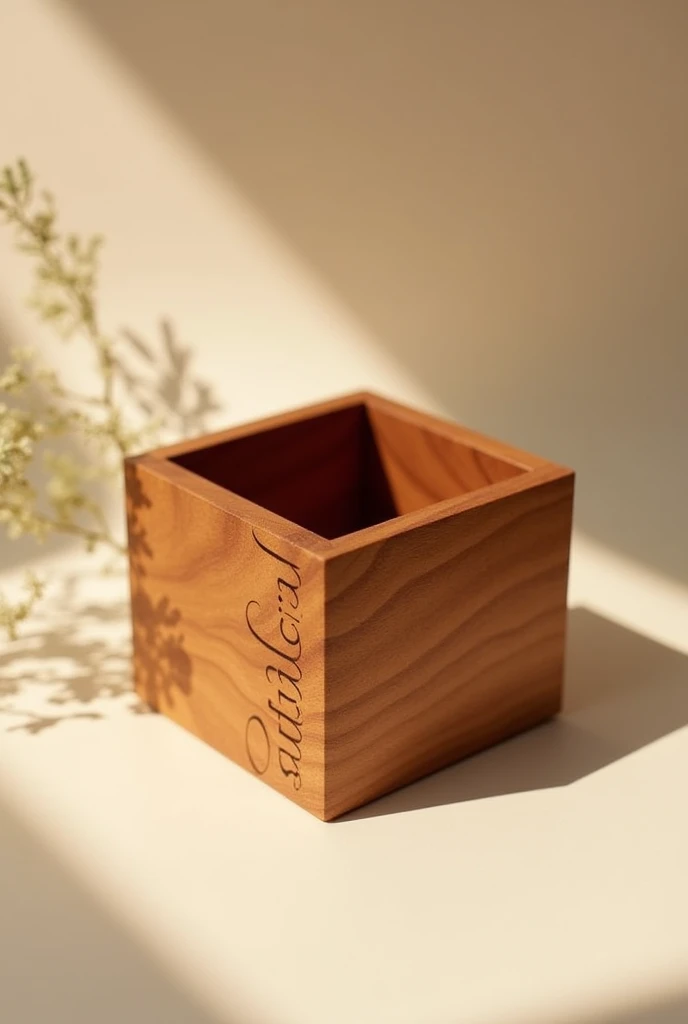 packaging for shipment made in acasia box simple  small and open 